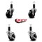 Service Caster 3'' Phenolic Wheel Swivel 1-1/4'' Expand Stem Caster Set 2 Brakes, 4PK SCC-EX20S314-PHS-2-TLB-2-114 - alternate 2